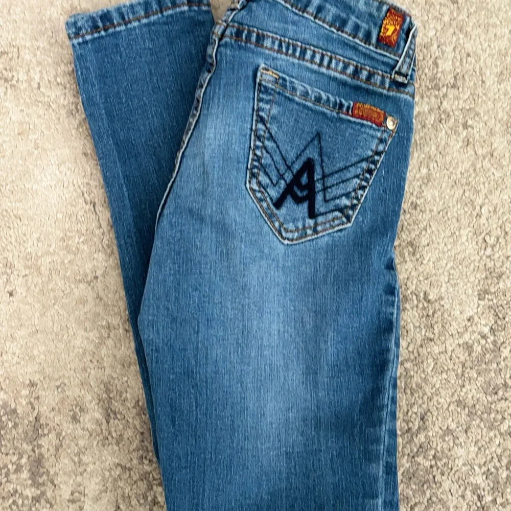 7 for all Mankind Distressed Girls Stretchy Skinny Jeans Size 10 - Picture 3 of 6